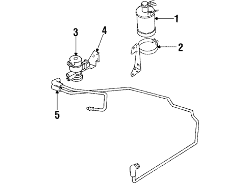 2001 Jeep Cherokee Emission Components Connector-CRANKCASE Vent Tube Diagram for 53030991