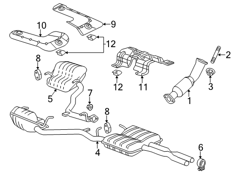 2013 Dodge Charger Exhaust Components Nut-Spring Diagram for 4578604AA