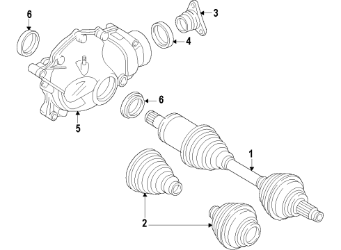 2009 BMW X6 Front Propeller Shaft Front Drive Shaft Assembly Diagram for 26207556020