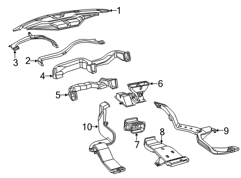 2017 Ram 2500 Ducts Duct-DEMISTER Diagram for 68050663AA