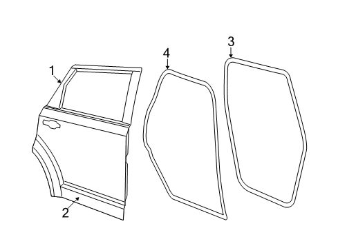 2017 Dodge Journey Rear Door WEATHERSTRIP-Rear Door Mounted Diagram for 5076868AC