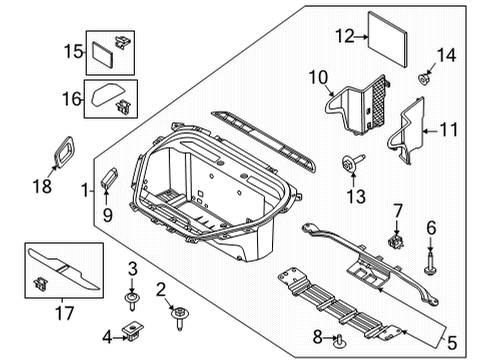 2021 Ford Mustang Mach-E Cargo Area Lower Support Bolt Diagram for -W719214-S450B