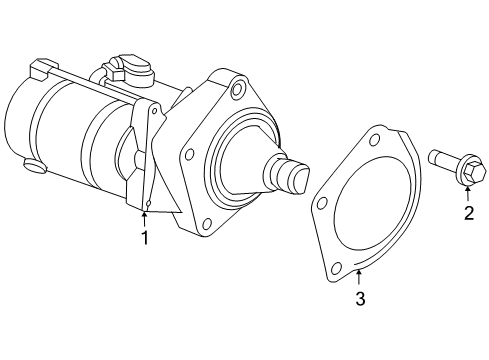 2006 Chrysler Pacifica Starter Cover-Starter Diagram for 4861591AA