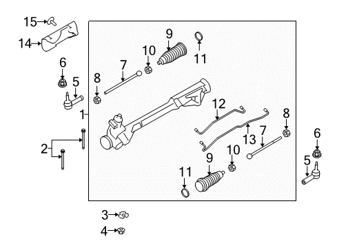 2010 Lincoln MKT Steering Column & Wheel, Steering Gear & Linkage Gear Assembly Washer Diagram for -W713878-S901