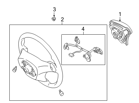 2001 Toyota Celica Steering Column & Wheel, Steering Gear & Linkage Control Switch Diagram for 84610-20010