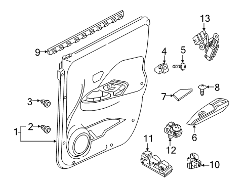 2019 Nissan Kicks Mirrors Door Mirror Assy-RH Diagram for 96301-5RL1E