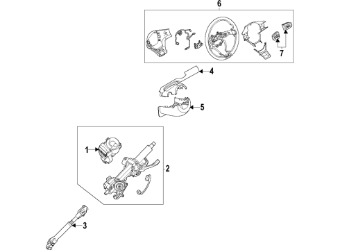 2021 Kia K5 Steering Column & Wheel, Steering Gear & Linkage Column Assy-Steering Diagram for 56310L3040