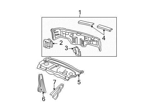 2005 Honda Civic Rear Body Gusset, L. RR. Bulkhead Diagram for 66721-S5D-A00ZZ