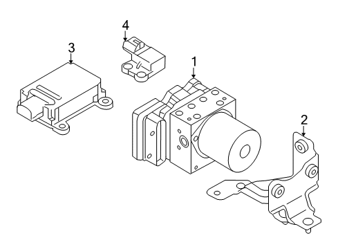 2009 Kia Borrego Stability Control Bracket-Hydraulic Module Diagram for 589602J000