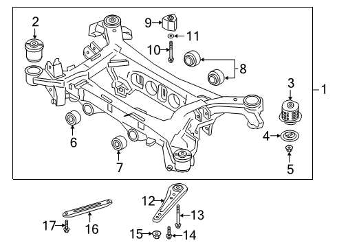2019 Kia K900 Rear Crossmember Washer-Plain Diagram for 1351012366K