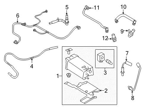 2019 Ford Police Interceptor Sedan Emission Components Elbow Diagram for HL2Z-6762-A