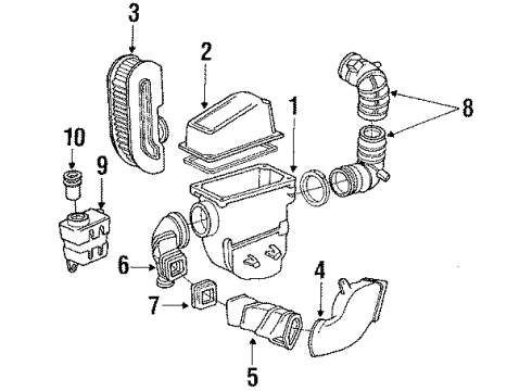 1986 Acura Legend Air Intake Joint, Air In. Tube Diagram for 17246-PH7-300
