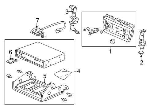 1996 Acura RL Electrical Components Control Unit, Navigation Electronic (Service) Diagram for 39540-SZ3-335