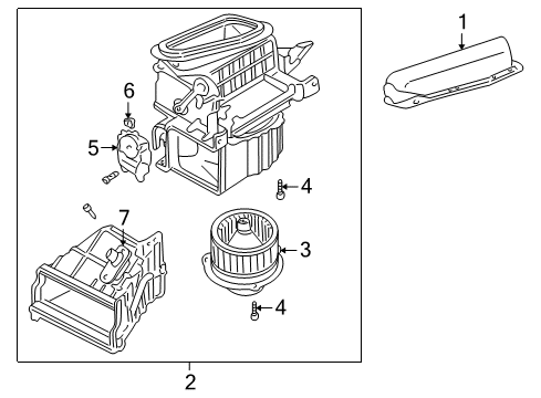 2001 Chrysler Sebring Blower Motor & Fan Screw-Machine Cone Point Diagram for MF205004