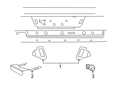 2017 Ram 2500 Bulbs Lamp-License Plate Diagram for 55078094AE