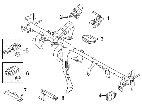 2012 Kia Soul Keyless Entry Components Unit Assembly-Pdm Diagram for 954602K210