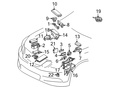 2006 Lexus GS430 Headlamp Washers/Wipers Actuator Sub-Assy, Headlamp Washer, RH Diagram for 85207-30031