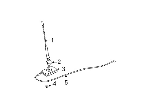 2006 BMW 330Ci Antenna & Radio Aerial Base, Short Rod Aerial Am/Fm Diagram for 65206909606