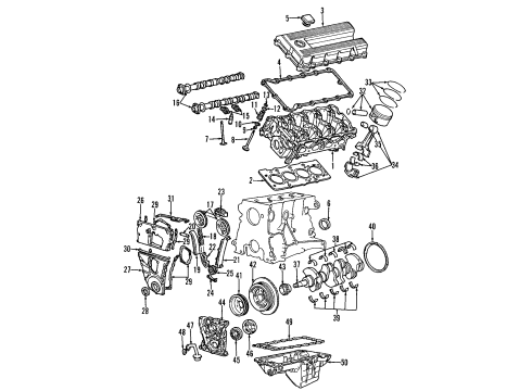 1996 BMW 318is Engine Parts, Mounts, Cylinder Head & Valves, Camshaft & Timing, Oil Pan, Oil Pump, Crankshaft & Bearings, Pistons, Rings & Bearings Timing Chain Tensioner Diagram for 11311743262
