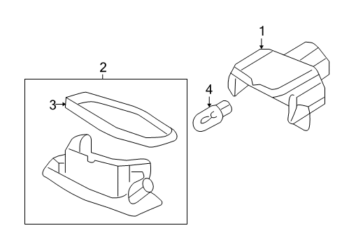 2017 Honda Accord Bulbs Lens Diagram for 34106-SNB-023