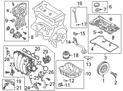 2014 Hyundai Elantra Powertrain Control Gasket-Port Diagram for 28313-2E000