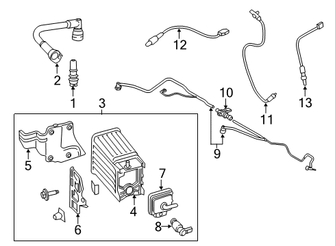 2015 Lincoln Navigator Emission Components Connector Hose Diagram for 9L1Z-9C015-C