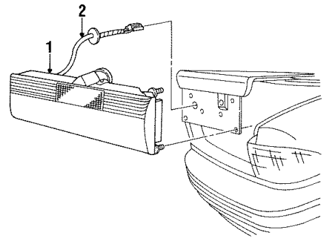 1993 Dodge Intrepid Backup Lamps APPLIQUE-Deck Lid Diagram for 4601557AB