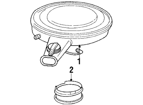 1989 Chevrolet Caprice Air Intake Air Cleaner Assembly Diagram for 25096843