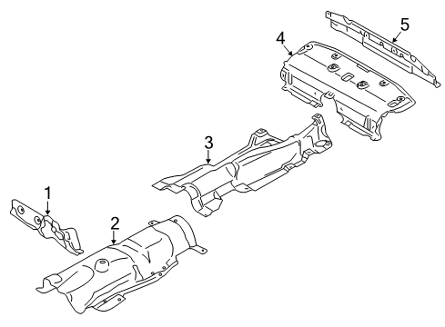 2020 Mini Cooper Countryman Heat Shields FUEL TANK HEAT INSULATION Diagram for 51487447025