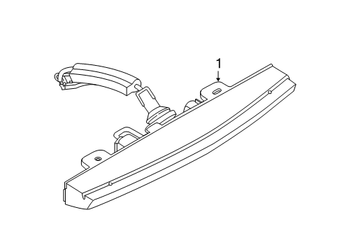 2014 Nissan Juke High Mount Lamps Stop Lamp Assembly-High Mounting Diagram for 26590-3YW0A