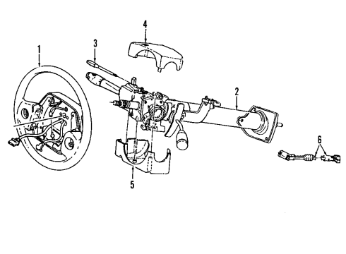 2009 Dodge Ram 2500 Steering Column, Steering Wheel & Trim Steering Column Intermediat Shaft Diagram for 55351285AC