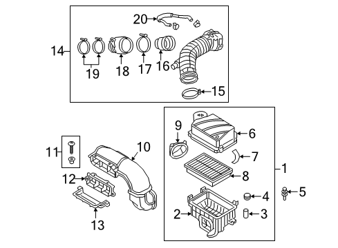 2018 Hyundai Elantra GT Filters Duct-Extension Diagram for 28212-G3000