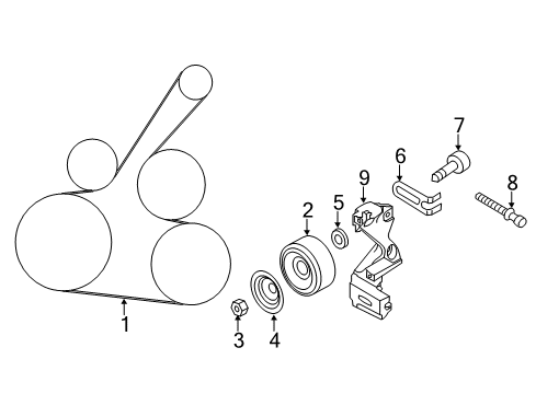 2015 Nissan Versa Note Belts & Pulleys SPACER Idler Pulley Diagram for 11931-1HC0A