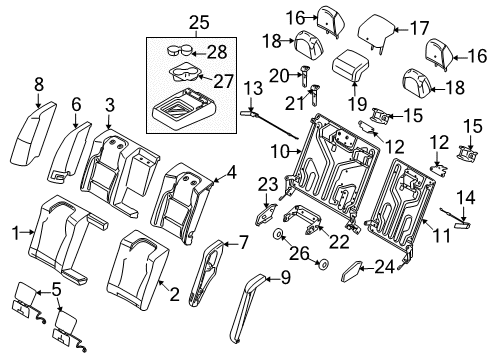 2014 Ford Taurus Heated Seats Side Cover Diagram for AG1Z-5467202-AA