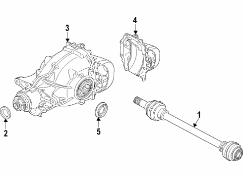 2020 BMW X6 Rear Axle, Differential, Drive Axles, Propeller Shaft Center Mount Diagram for 26108740194