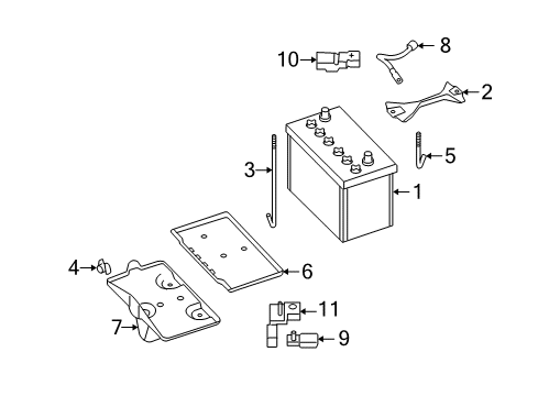 2010 Nissan GT-R Battery Battery Diagram for 24410-JF00A