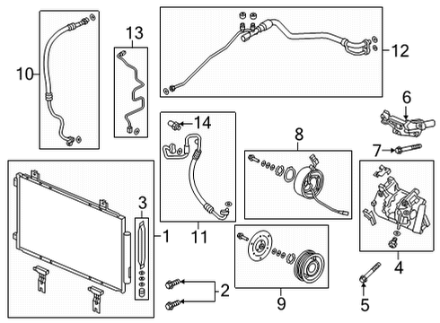 2021 Acura TLX Switches & Sensors PIPE, RECEIVER Diagram for 80341-TGV-A01