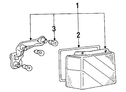 1988 Dodge Colt Tail Lamps Lamp Kit, Lt. Diagram for MB527552