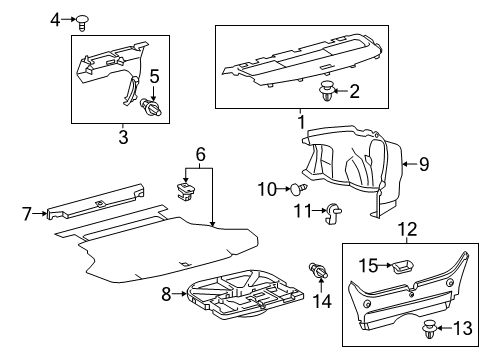 OEM Toyota 64721-06330-C0 - Trunk Side Trim