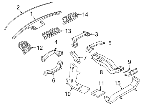 2018 BMW X6 Ducts Seal, Air Duct, Windscreen Diagram for 64226986914