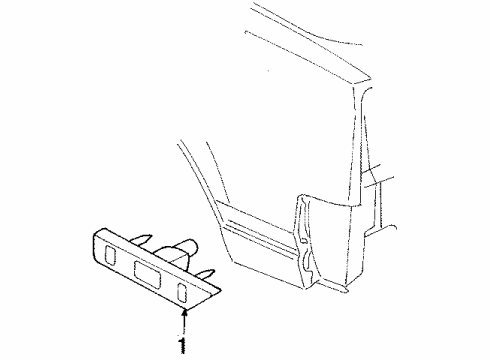 1990 Oldsmobile Cutlass Calais Rear Lamps - Side Marker Lamps Lamp Asm-Rear Side Marker Diagram for 16509920