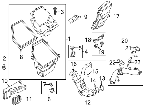 2021 BMW 840i Filters Resonator Holder Diagram for 13718607951