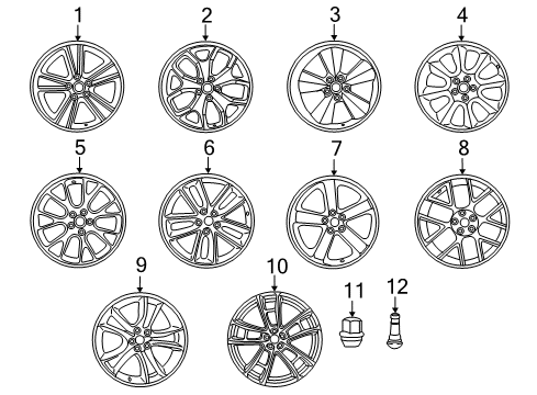 2021 Dodge Challenger Wheels Wheel-Aluminum Diagram for 5LD37RNLAA