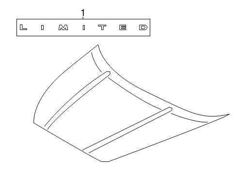 2019 Ford F-150 Exterior Trim - Hood Nameplate Diagram for GL3Z-5842528-A