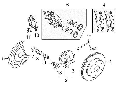 2011 Ram 1500 Anti-Lock Brakes Anti-Lock Brake System Module Diagram for 68086586AB