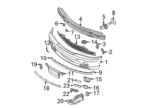 1999 BMW 323i Front Bumper Mounting Sleeve Diagram for 51118211938