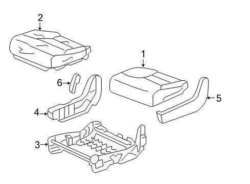 2008 Honda Odyssey Rear Seat Components Cover, L. Middle Seat Reclining *G64L* (OLIVE) Diagram for 81757-SHJ-A03ZA