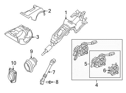 2011 BMW Z4 Switches Steering Shaft Diagram for 32306789454