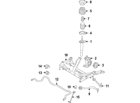 2019 BMW M2 Front Suspension Components, Lower Control Arm, Stabilizer Bar Guide Support Diagram for 31307853702
