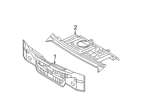 2016 Kia Optima Rear Body Panel Assembly-Back Diagram for 691002T000